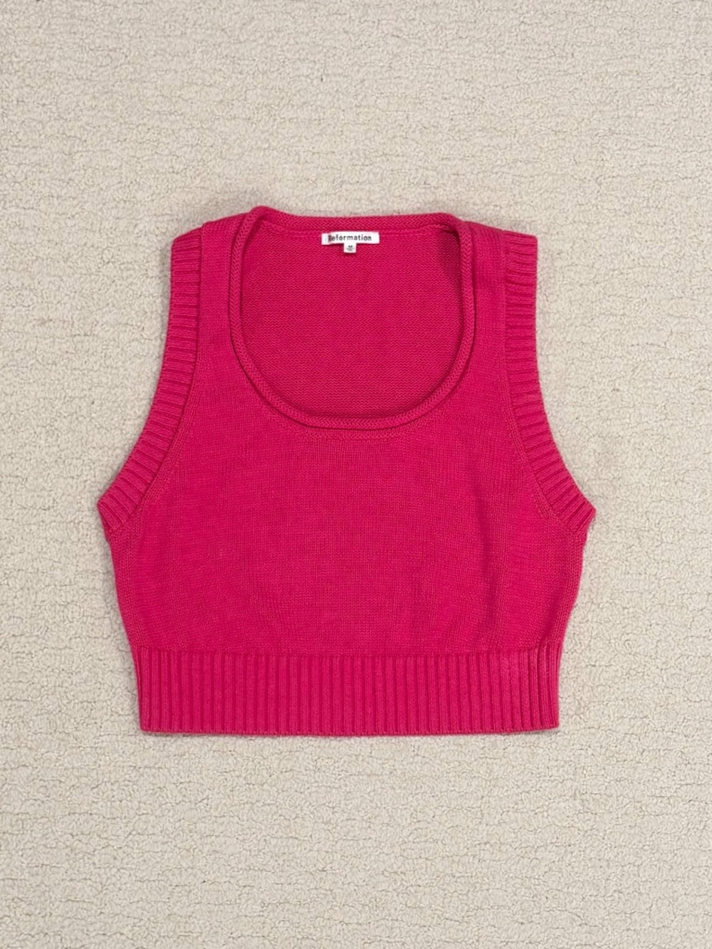 Reformation Cropped Sleeveless Sweater Size Medium